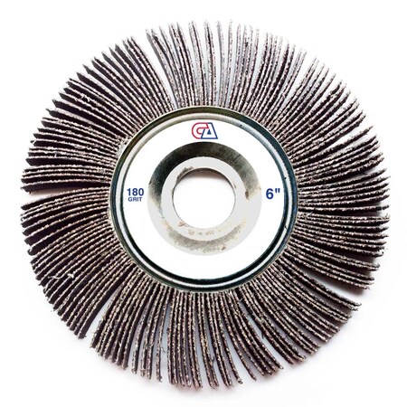 Continental Abrasives 6" x 1/2" x 1" Unmounted 180 Grit Aluminum Oxide Flap Wheel FW-612180